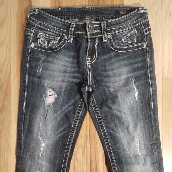 Vigoss Skinny Low Rise Straight Leg Jeans Women's Size 3/4W 33L - Picture 2 of 11